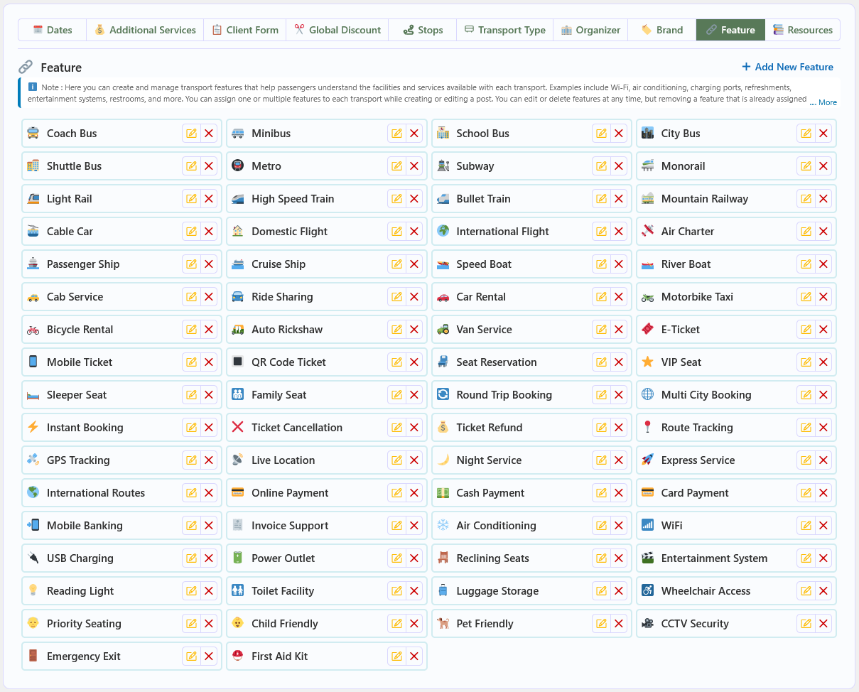 Feature List