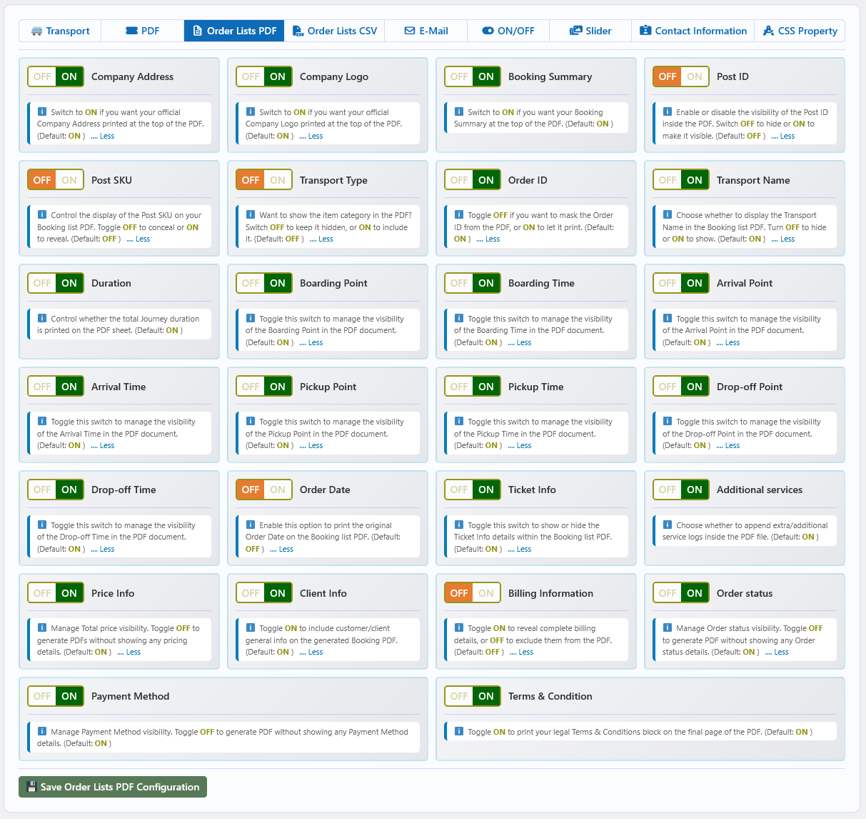 Global FAQ and Terms & Conditions Configuration Overview