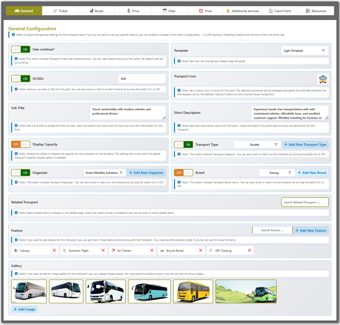 General Configuration Overview
